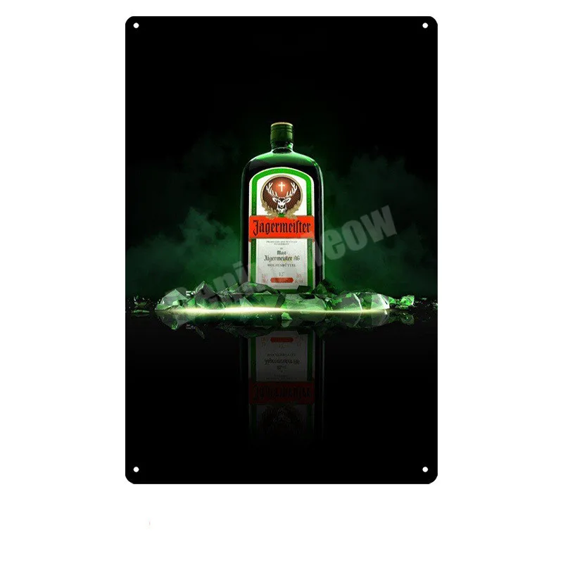 M Jagermeister винтажная металлическая жестяная вывеска, украшение для паба, бара, олень, пивная рекламная тарелка, ликер, пивная настенная наклейка, домашний декор, N276 - Цвет: M