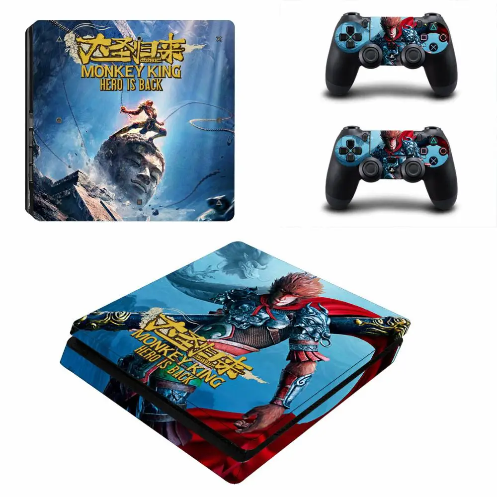 YSP4S-3912 Король обезьян: Герой снова PS4 Slim sticker s PS 4 Play station 4 Slim Skin sticker для playstation 4 Slim консоли и контроллера - Цвет: YSP4S-3912