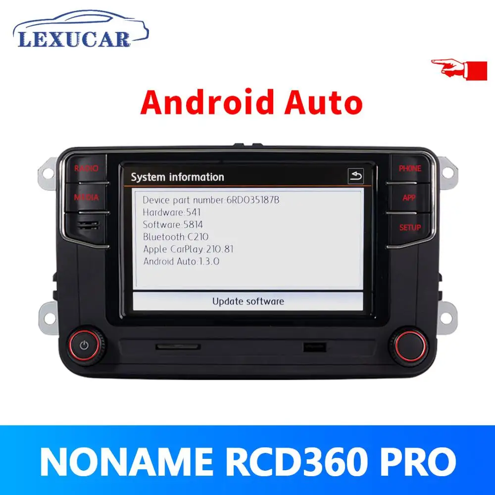 Android Авто Carplay RCD360 PRO NONAME RCD330 187B MIB радиоприемник для VW Golf 5 6 Jetta MK5 MK6 Tiguan CC Polo Passat 6RD035187B