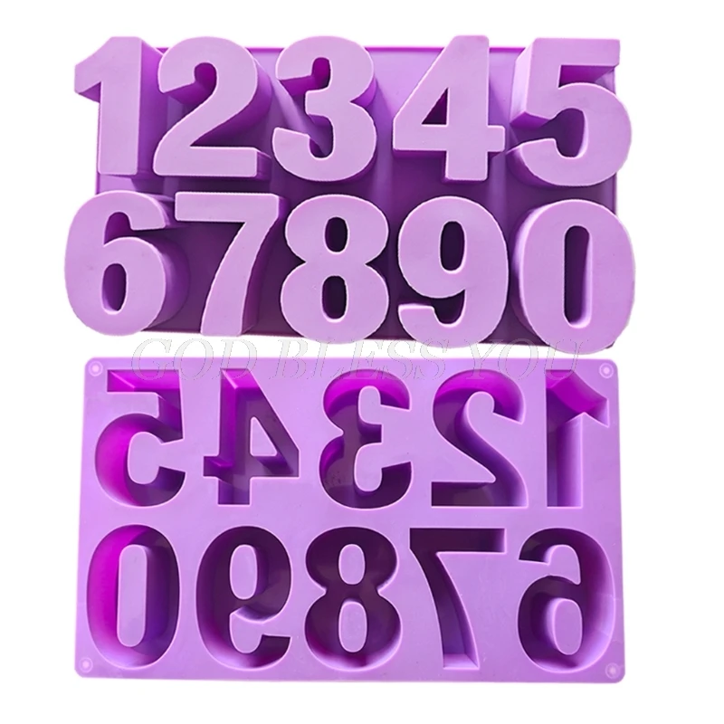Arabic Numerals Epoxy Resin Mold DIY Crafts Decoration Jewelry Casting Tool Digital Number Pendants Silicone Mould Drop Shipping | Дом и сад