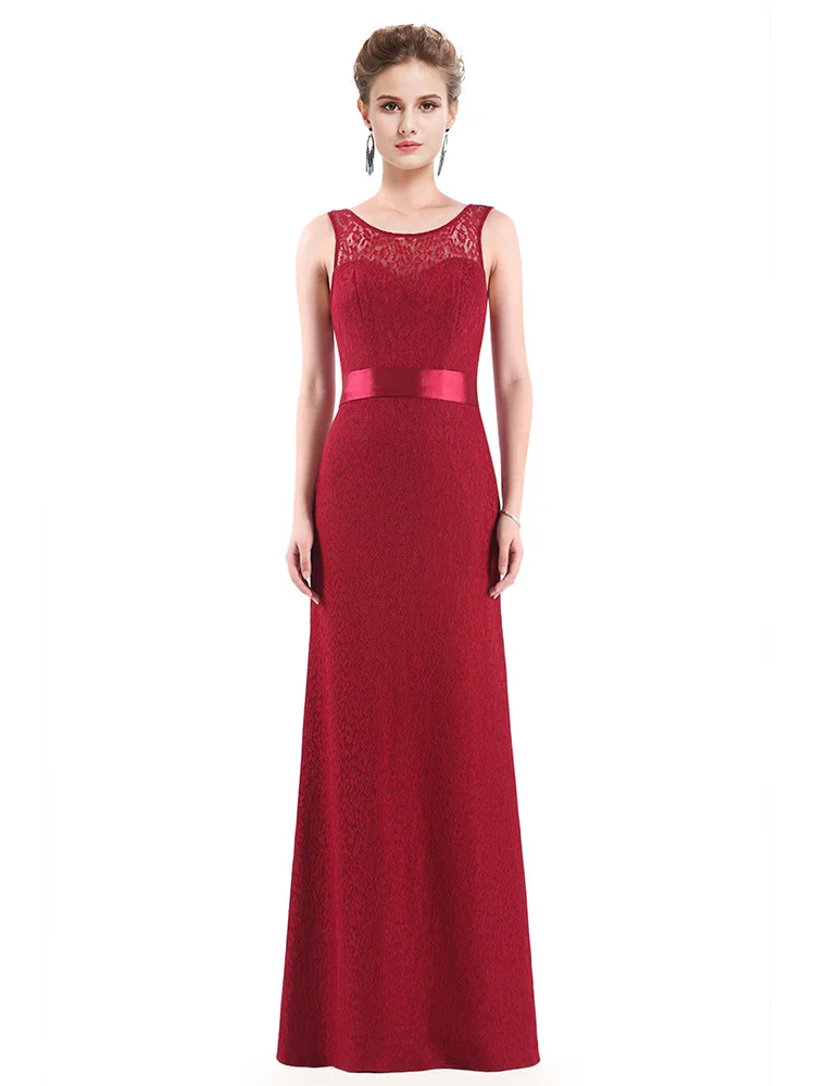 Это Yiiya вечерние платья Кружева o-образным вырезом размера плюс спинки Robe De Soiree C421 Elgant Длинные вечерние платья без рукавов для женщин