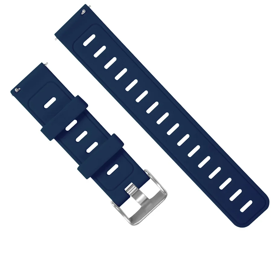 Для Amazfit GTR 47 мм ремешок силиконовый браслет ремешок для Xiaomi Huami Amazfit Pace/Stratos 2 2S Ремешок Для huawei Watch GT Band - Цвет: navy blue