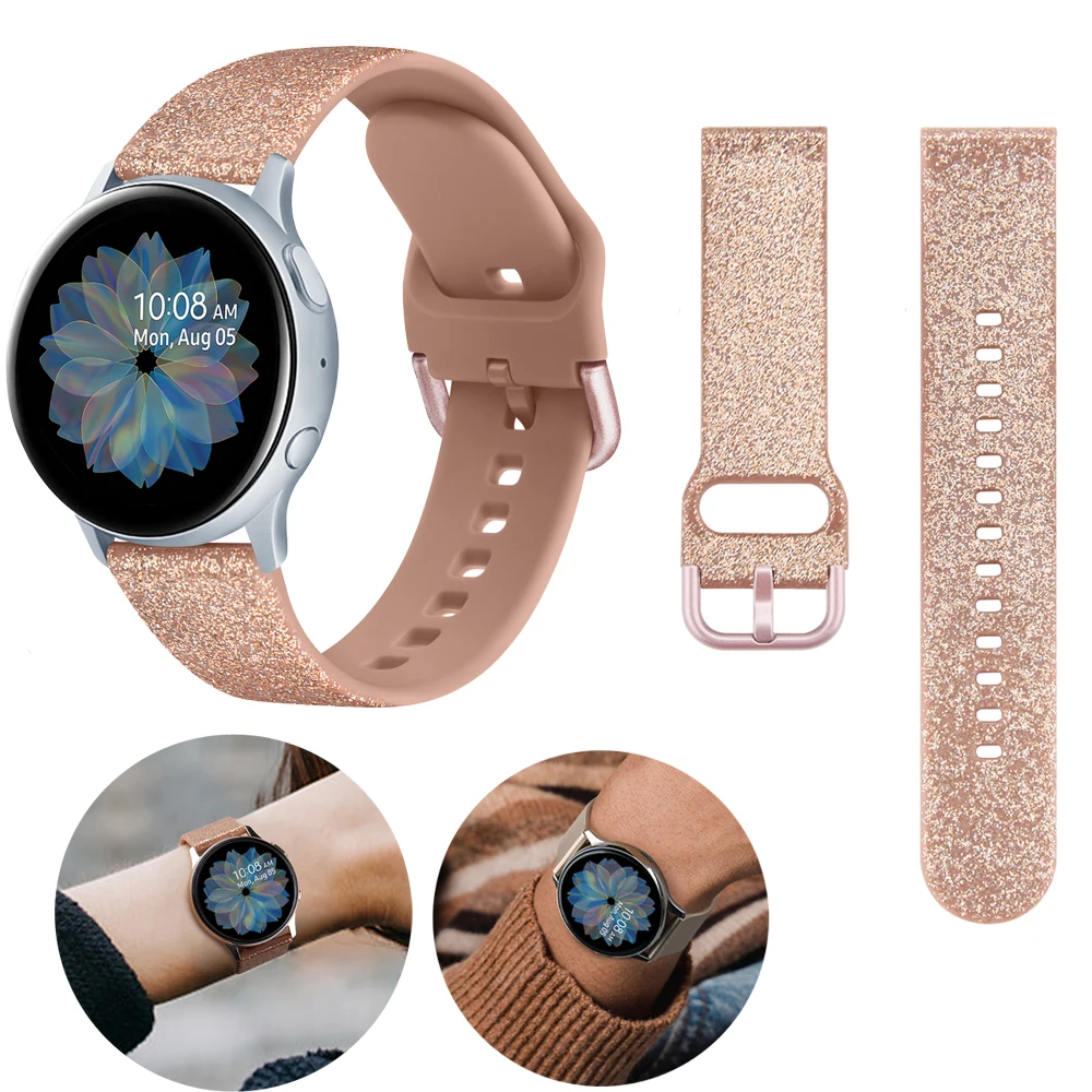 Ремешок силиконовый для Samsung Galaxy watch 3 41 мм/42 мм/Active 2/Gear спортивный браслет Huawei Watch