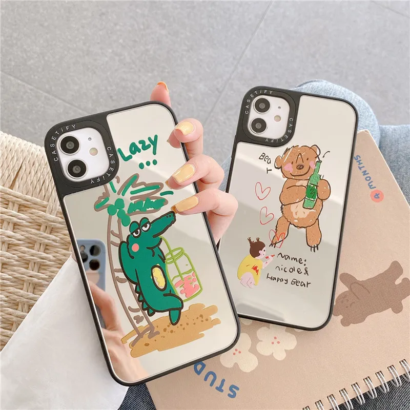 Забавный милый чехол для телефона с рисунком крокодила iphone 11 Pro Max 7 8 plus X XR XS SE 2020