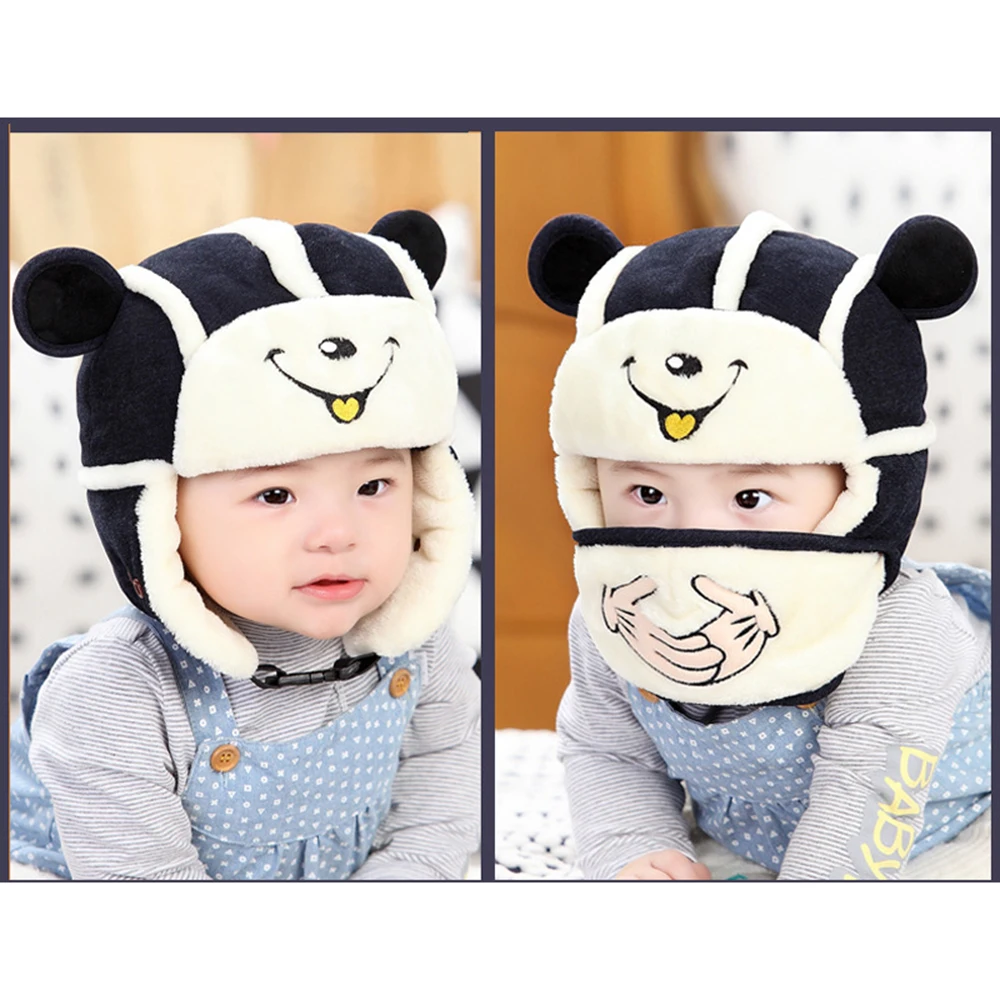 LOOZYKIT Baby Hat Winter 2Pcs Toddler Baby Girls Boys Solid Hat Winter Warm Knitted Beanie Cap+Scarf Keep Warm Set Kids Cap