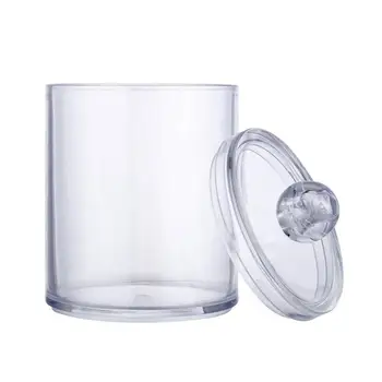 

Acryl Multifunctionele Ronde Container Cosmetische Make-Up Wattenschijfje Organizer Make Desktop Tool Sieraden Case Container