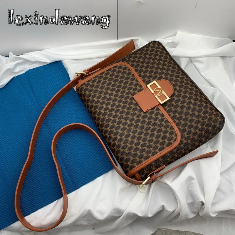

British style Postman Envelope Bags Women Luxury v Design Messenger Bags Vintage Box Bags Retro Large Satchel Shoulder Bags