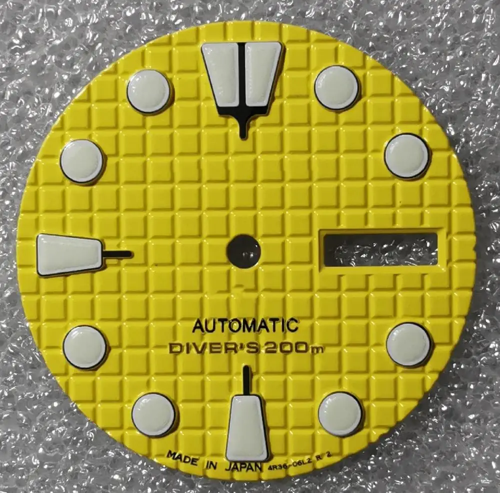 Watch parts turtle dive watch 28.5mm watch dial luminous marks fit NH35A/NH36A Automatic Movement afbeelding