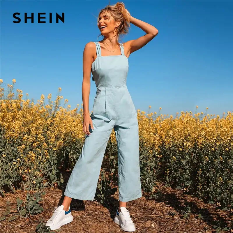 pastel blue jumpsuit