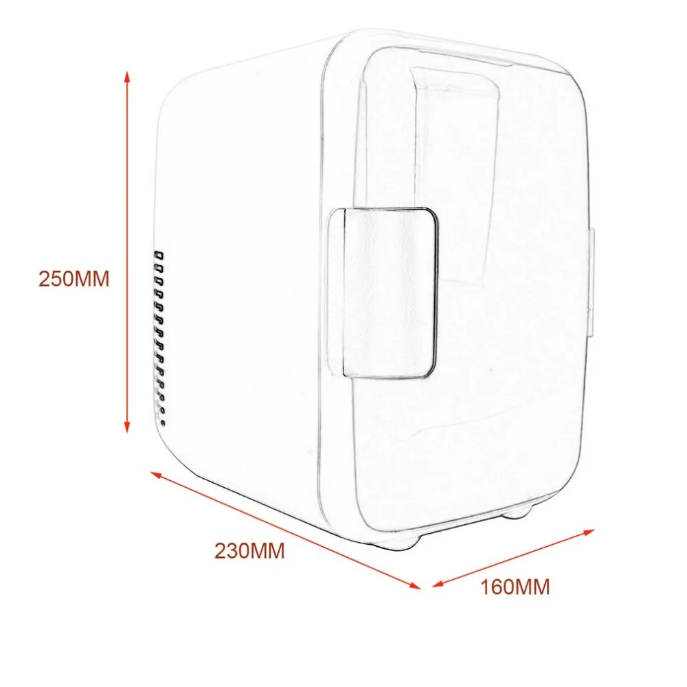 Компактный размер 4L автомобильные холодильники Ультра тихий низкий уровень шума Мини-Холодильники Морозильник охлаждение, отопление коробка холодильник