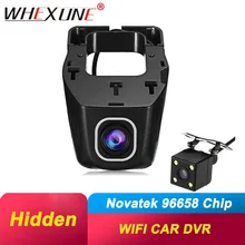 WHEXUNE Скрытая мини Wifi Автомобильная Dvr камера двойной объектив dashcam авто видео рекордер регистратор DVRs видеорегистраторы FHD 1080P ночное видение