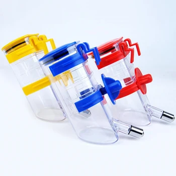 

Hanging Pet Cat Dog Bowl Auto Drinking Head Pipe Fountains Water Feeder Plastic Hamster Water Bottle Holder Dispenser