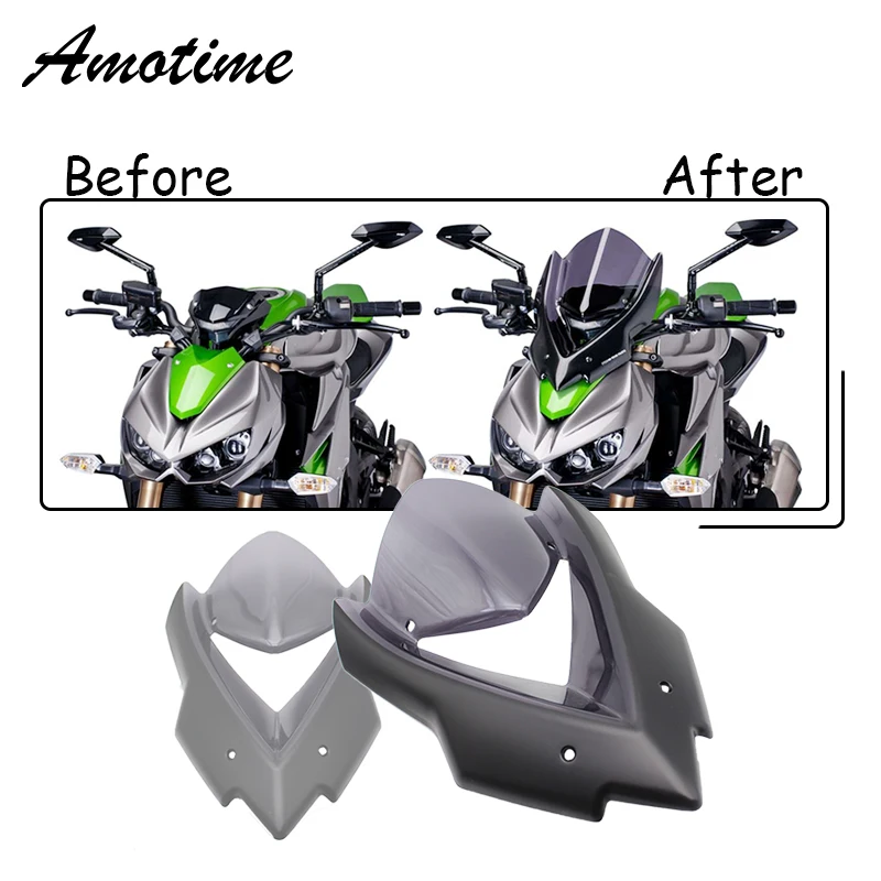 Мотоциклетный козырек лобовое стекло ветровое подходит для Kawasaki Z1000 2014 2015 2016 2017