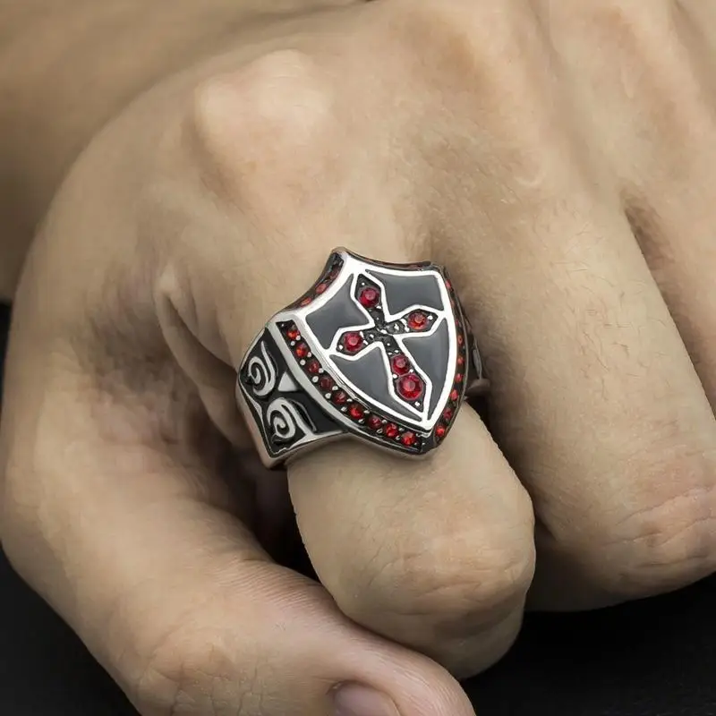 Templar Knight Shield Cross Ring For Men finger ring,gold color ring,gold color rings,stainless steel ring,tibetan silver rings,signet ring,finger watch ring,chain ring,half face ring,amethyst zirconia ring,silver ring,opening ring,fidget spinner ring,sparkling heart ring,tungsten ring,adjustable rings,zircon crystal ring,wedding rings,wedding ring,ceramic ring,animal ring,ring set