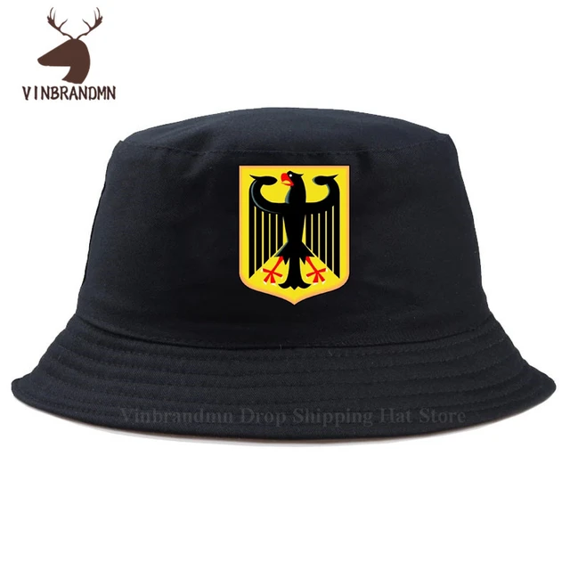 Deutschland Germany Bucket hat Golden Empire Eagle Cross Baseball