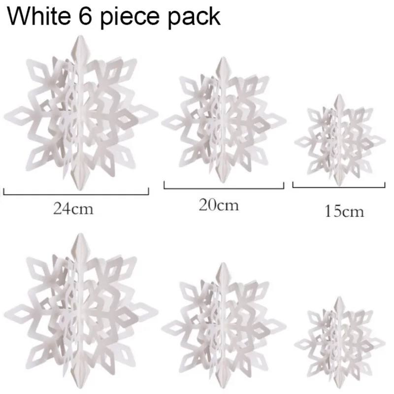 6cs Рождество полые снежинки детский сад торговый центр потолочные украшения сцена компоновка искусственные снежинки Прямая поставка - Цвет: A2