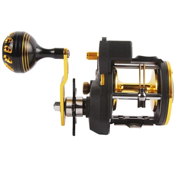 

Saltwater Drum Fishing Reels 6+1Stainless Steel Bearing Cast Drum Wheel Large Capacity Line Cup Ocean Boat Trolling Fishing Reel