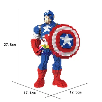 

2323pcs 8607 New Style Mini Micro Assemble Building Blocks Children'S Educational Small Particles Bricks Toys Captain Figures