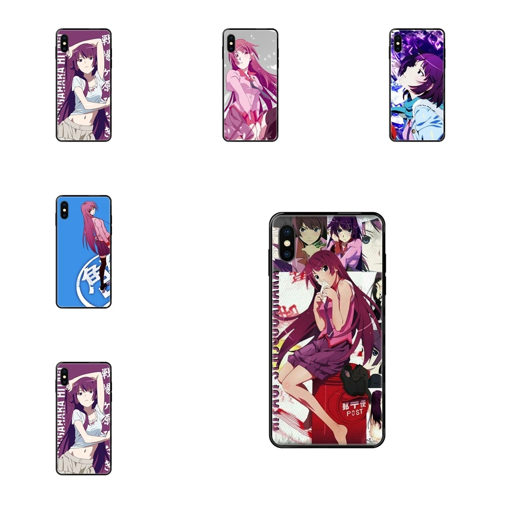 Аниме Senjougahara Hitagi Bakemonogatari мягкий черный чехол для задней панели мобильного