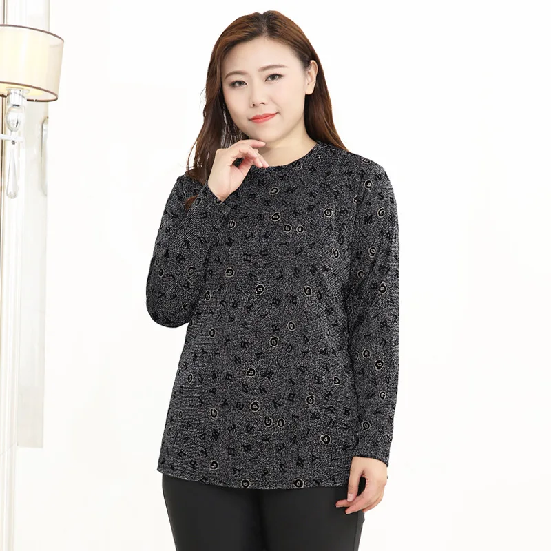 Размера плюс 10XL 8XL 6XL 4XL Российские размеры 66 62 58 54 Осенняя футболка с длинным