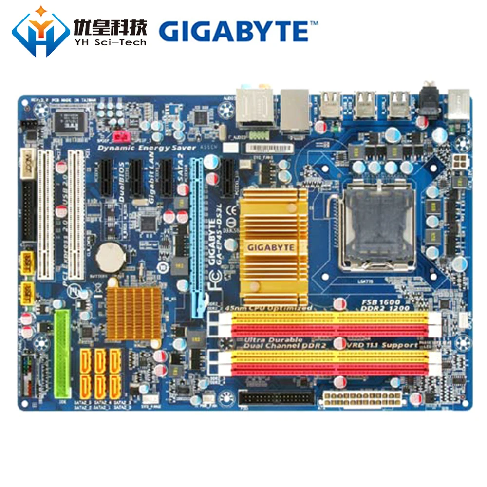 

Original Used Desktop Motherboard Gigabyte GA-EP45-DS3L P45 LGA 775 Core 2 Extreme/Core 2 Quad/Core 2 Duo DDR3 ATX