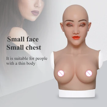 

CYOMI Realistic Handmade mask Elsa Style Mask with C cup Silicone Breast fake boobs Crossdressing male to female mask for man