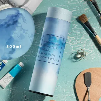 

500ml Portable Travel Coffee Mug Vacuum Flask Thermo Water Bottle Car Mug Thermocup Stainless Steel Thermos Tumbler Cup