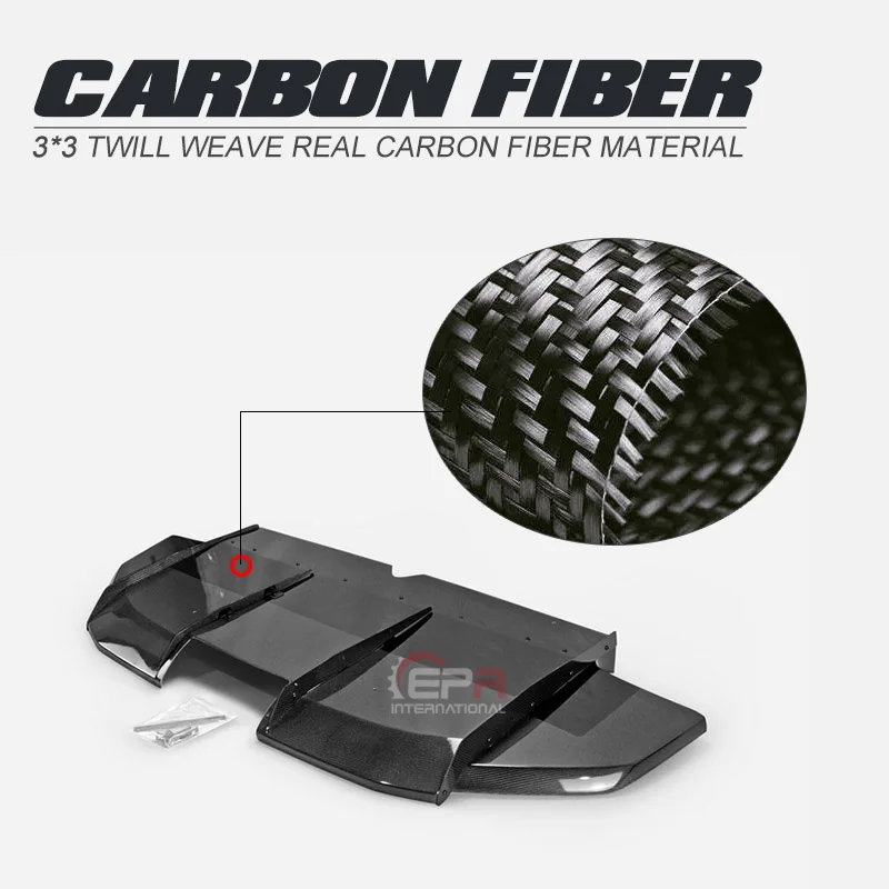 Для Honda Civic Тип R FK8+ VRSAR1 Стиль углеродного волокна/стекловолокна задний диффузор(половина Под боковой накладкой сырой углерод