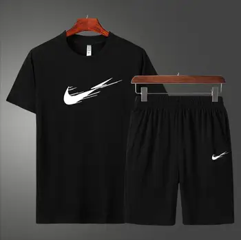 

2020 Newest Quick Dry Men's Running Set brand Sports Suits Jogger Sports Sportswear Suits Two Pieces T-shirt Pants Set Male