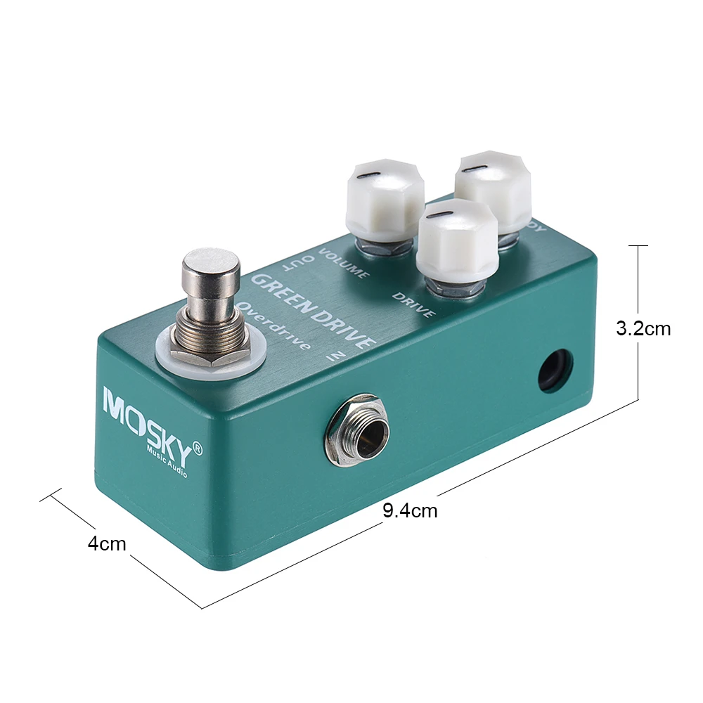 MOSKY Green Drive Overdrive мини Одиночная педаль эффектов для гитары True Bypass гитарные части и аксессуары