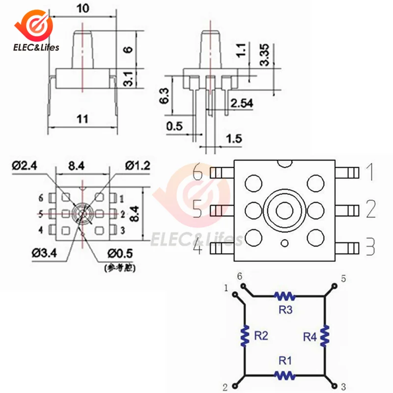 MPS20N0040D MPS20N0040D-D Сфигмоманометр Dip датчик давления воздуха 0-40kPa DIP-6 для Arduino Raspb