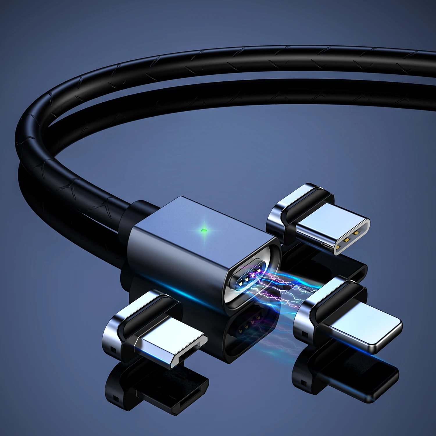 Новый Магнитный кабель для передачи данных быстрая зарядка 2 А USB C Type Huawei Xiaomi Samsung