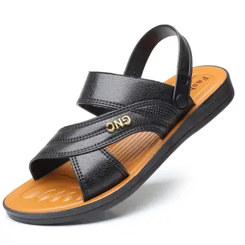 

open toe leisure beach shoes, Korean version shoes, slippers, men's summer men's sandals and slippers S2nlxPa