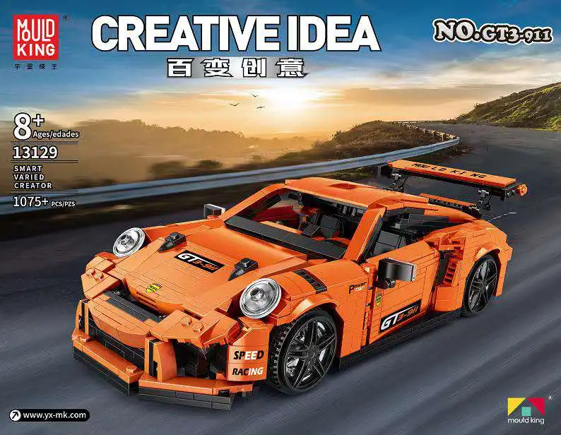 Creative Technic Moc GT3 RSR Orange Classic Sport Speed Racing Car model Kit Fit Lepining Building Blocks bricks Kids Toys Gifts | Игрушки и