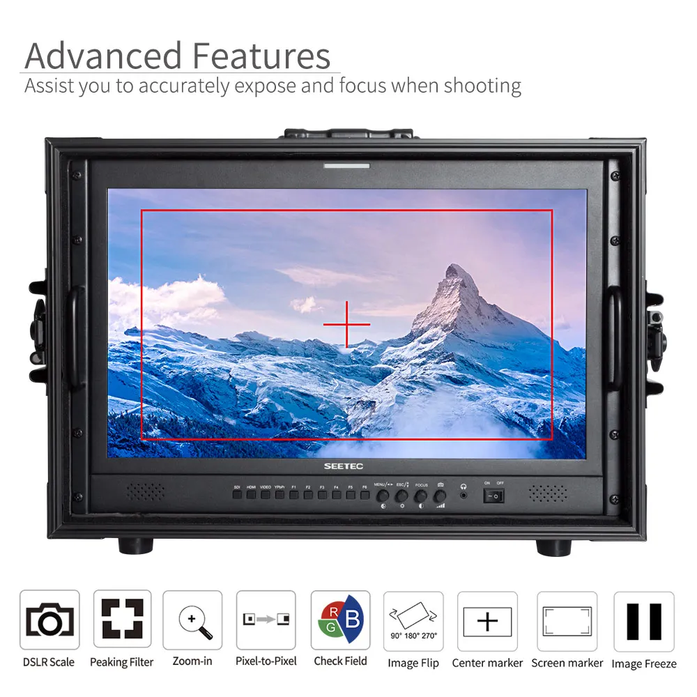 Seetec 4K215-9HSD-192-CO 21.5" IPS Full HD 1920x1080 Carry-on Broadcast Monitor with 3G-SDI HDMI AV YPbPr Director Suitcase