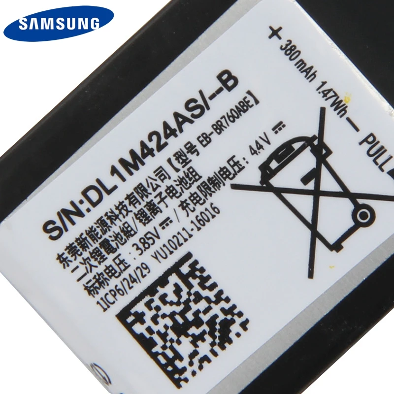 Оригинальный аккумулятор Samsung EB BR760ABE для Gear S3 Frontier/классические BR760A SM R760 R770 R765 380