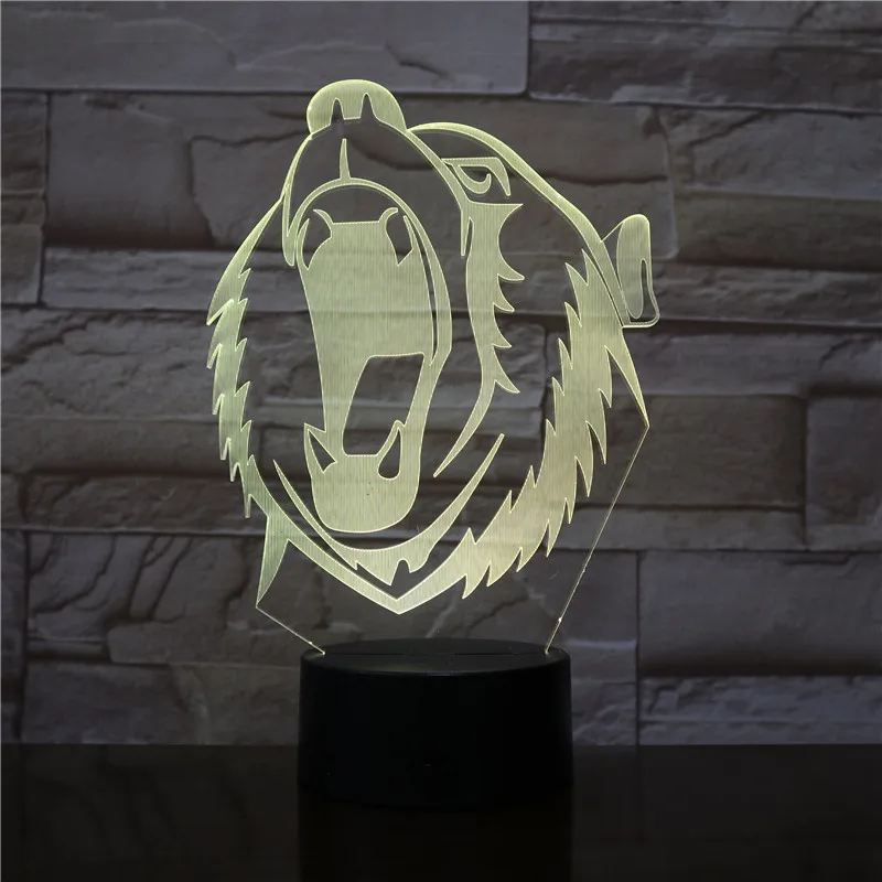 

Wolves Howl LED Acrylic Night Light with 7 Colors Touch Remote Control Illusion Change Home Decoration Lights Dropship 3D-2191