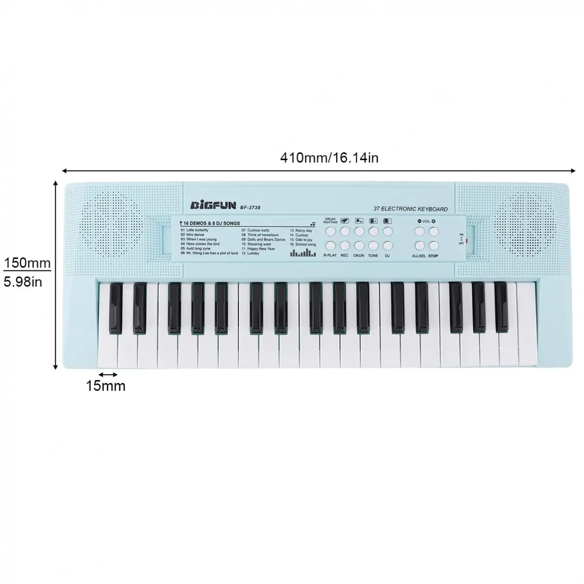 Teclado de Brincar Infantil vidaXL com Banco e Microfone 37 Teclas