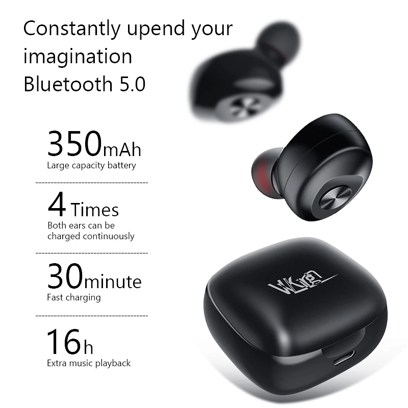 VVKing TWS Bluetooth 5,0 наушники стерео беспроводные наушники HIFI Звук спортивные наушники громкой связи игровая гарнитура с микрофоном для телефона