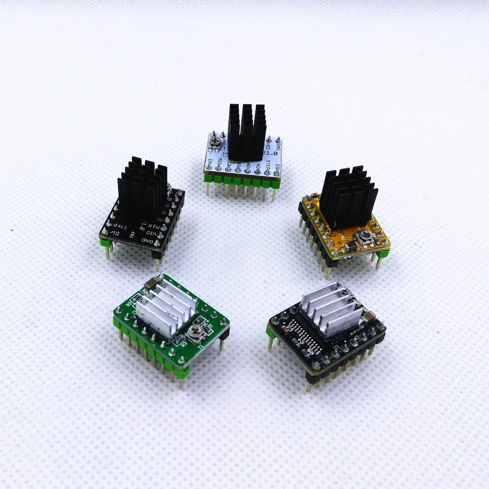 1 шт. MKS TMC2208 TMC2100 LV8729 DRV8825 pololu A4988 шаговый двигатель драйвер с радиатором|Детали и