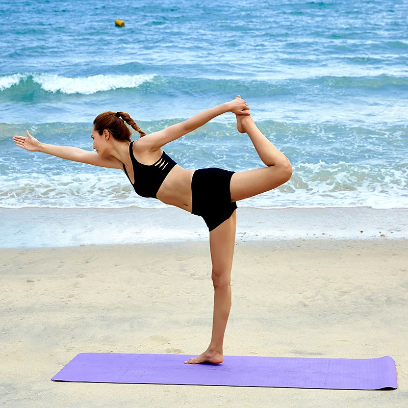 

Tasteless Environmentally Friendly Health TPE Yoga Mat Gymnastic Mat Double Layer Double Color Lengthened Widened with Side-Laye