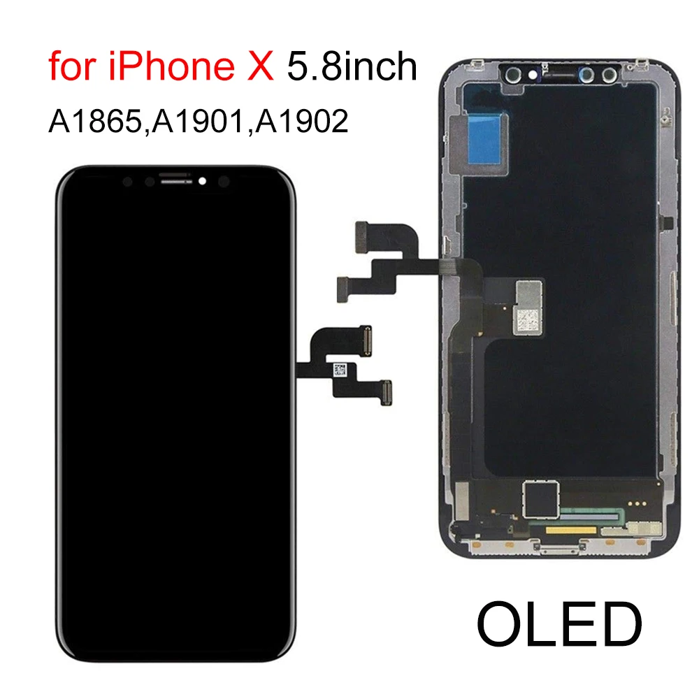 JPUNG экран Замена для iPhone X OLED 5,8 дюймов [не lcd] сенсорный экран дисплей дигитайзер Ремонтный комплект в сборе