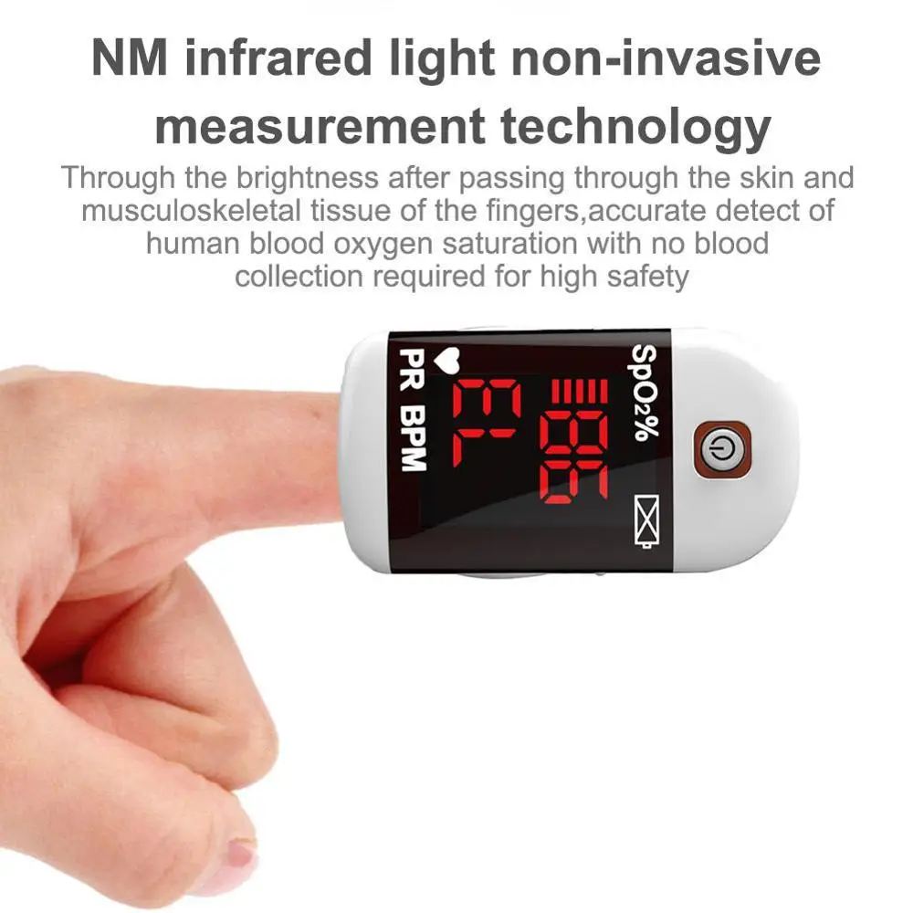 

Oximeter Heart Rate Monitoring Pulse Oximetry OLED Display Medical Finger Clip Detection Pulse Heart Rate Pulse Oximeter