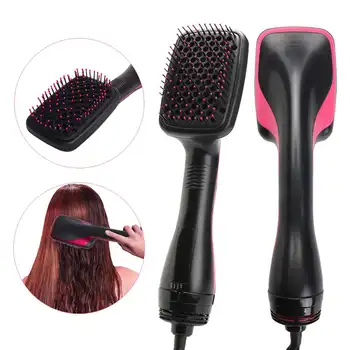 

2 in 1 Hair Volumizer Dryer Brush Hair Dryer Straightener Comb Hot Air Brush Multifunctional Comb Wet & Dry Hair Use Travel