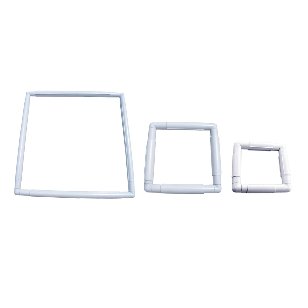 Square Clip Embroidery Snap Frame Sewing Hoop for Cross Stitch DIY 