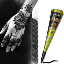 Черная хна конусы индийская Хна тату паста для Временной Татуировки боди-арт стикер Менди краска для тела