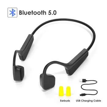 

V11 Bone Conduction Headset Wireless Bluetooth Earphones IP56 Waterproof Headphones w/Mic Stereo Open Ear Headset for Sports