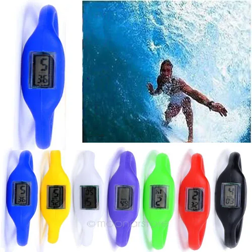 

New Fashion LED Watch Candy Color Women Mens Rubber Digital Anion Silicone Ion Bracelet Bangle Wrist Watches Wristwatch Hotting