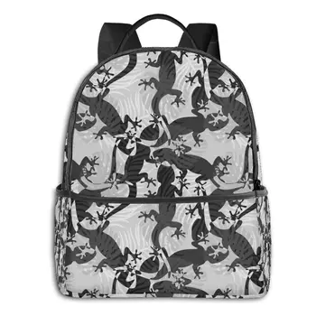 

Bag 2020 women's trend Women Abstract Tropical Lizards And Palm Leaves Backpack Teenager School Bag Travel Bag Women's bags