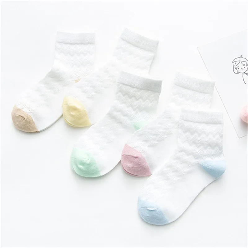 5 Pairs/Lot Baby Soft Cotton Socks Newborns Infant Fashion Babies Lovely Mesh Short For 0-24 Month Boy Girl Kids Gift | Детская одежда